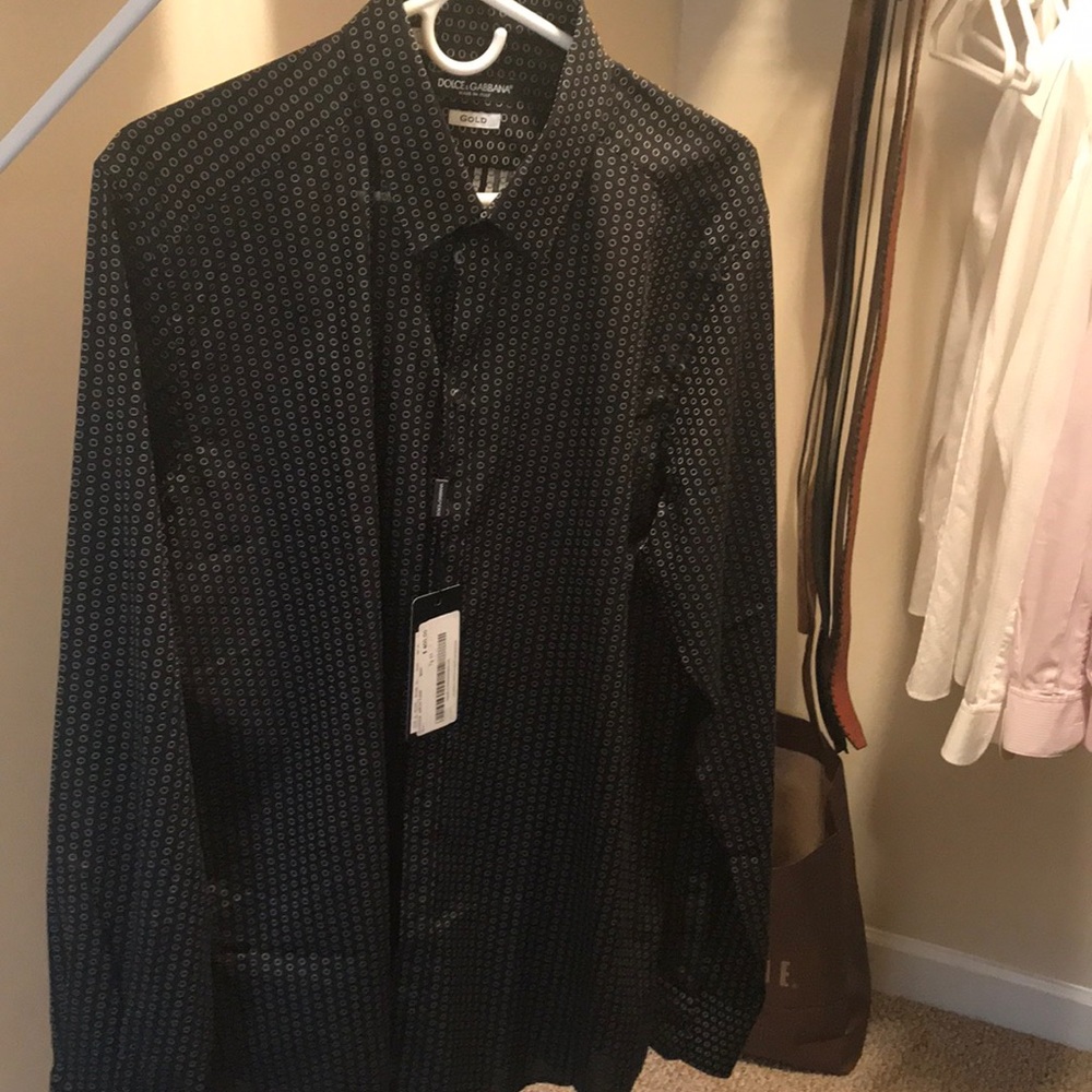 Dolce & Gabbana Mens Gold Button down shirt